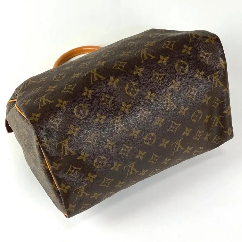 Louis Vuitton Speedy 30 Boston Bag Commuter Handbag Monogram Brown